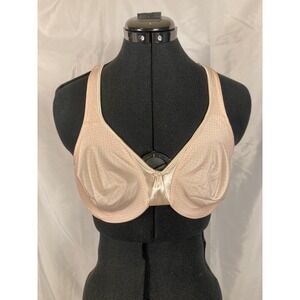 38C Olga 35002 White Pink Underwire Unlined Bra